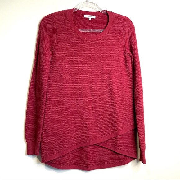 Madewell Sweaters - Madewell Textured Crossover Front sweater Maroon